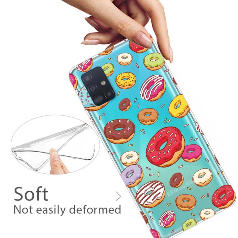 Deksel for Samsung Galaxy A31 Kjærlighetsdoughnuts