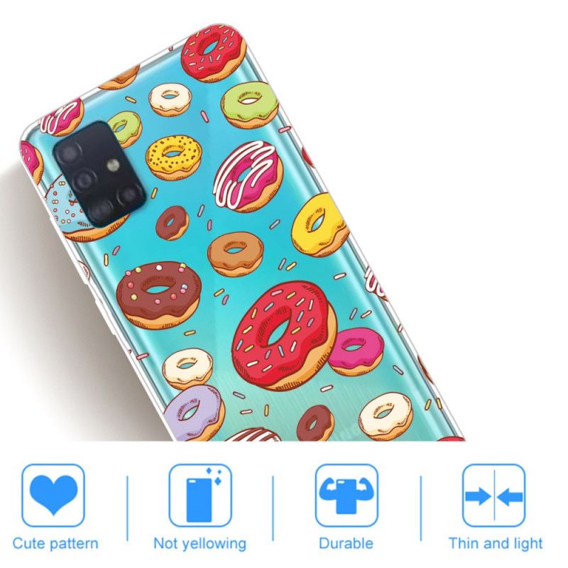 Deksel for Samsung Galaxy A31 Kjærlighetsdoughnuts
