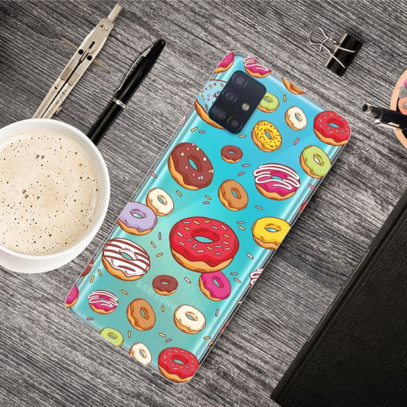 Deksel for Samsung Galaxy A31 Kjærlighetsdoughnuts