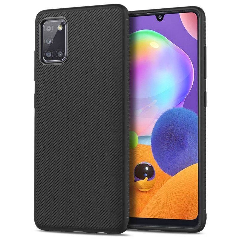 Deksel for Samsung Galaxy A31 Svart Jazzserie Twill