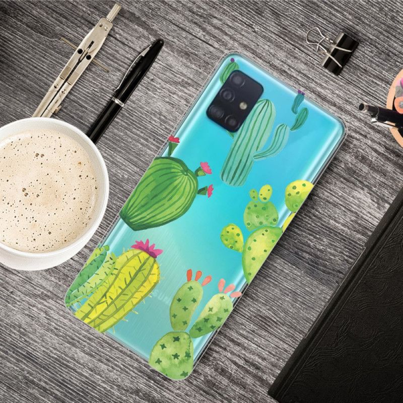 Deksel Samsung Galaxy A31 Akvarellkaktus