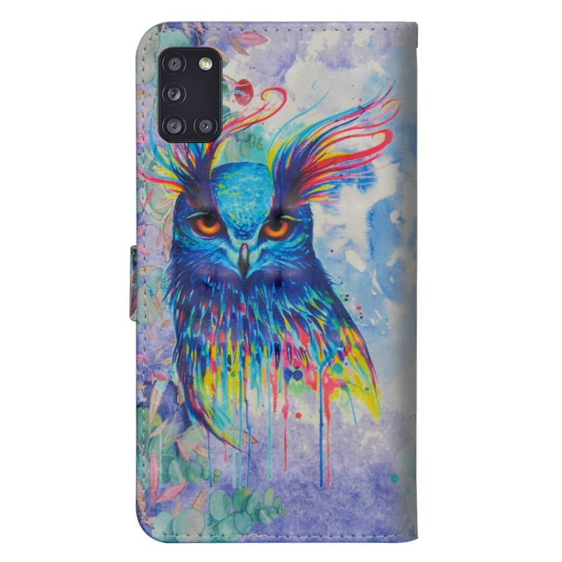 Folio Deksel for Samsung Galaxy A31 Akvarellfugl