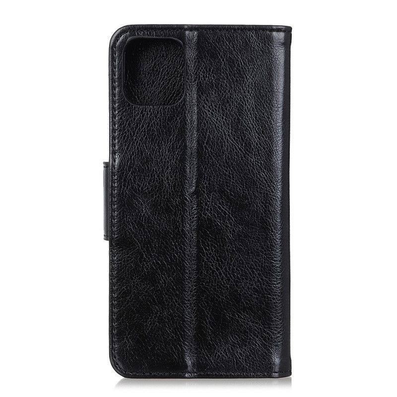 Lærdeksel Folio Deksel Samsung Galaxy A31 Svart Delt Nappaskinn