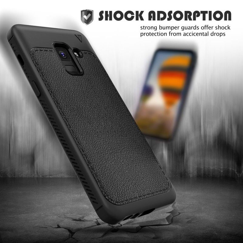 Deksel Samsung Galaxy A6 Rød Mobildeksel Premium Skinneffekt