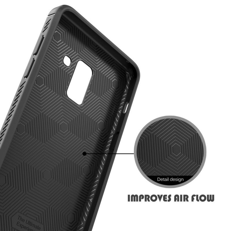 Deksel Samsung Galaxy A6 Rød Mobildeksel Premium Skinneffekt