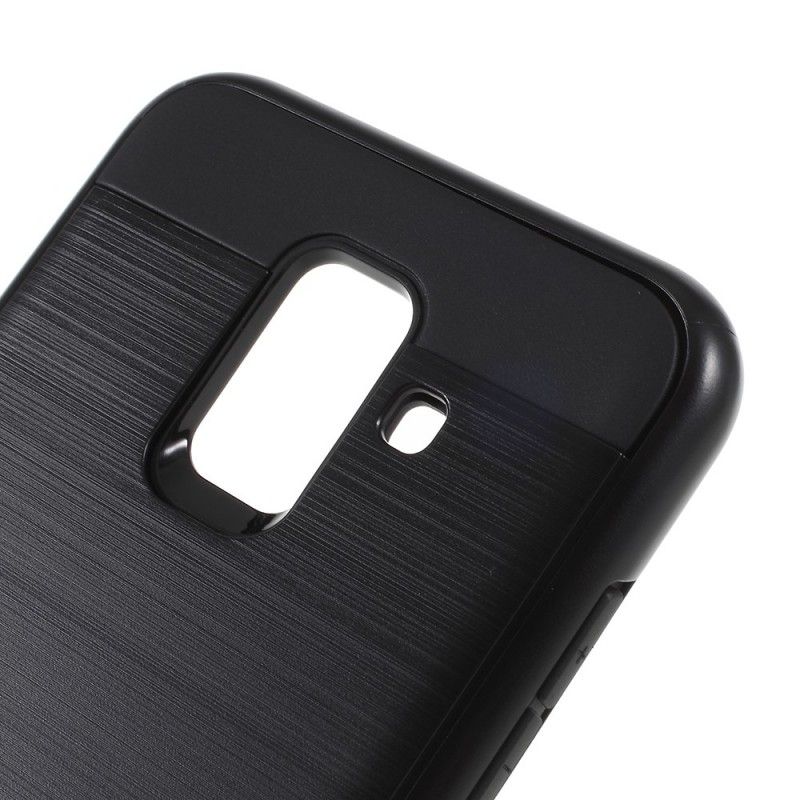 Deksel Samsung Galaxy A6 Svart Børstet Karbonfiber