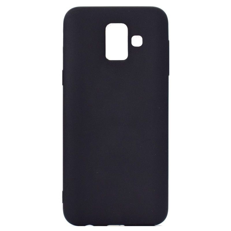 Deksel Samsung Galaxy A6 Svart Matt Silikon