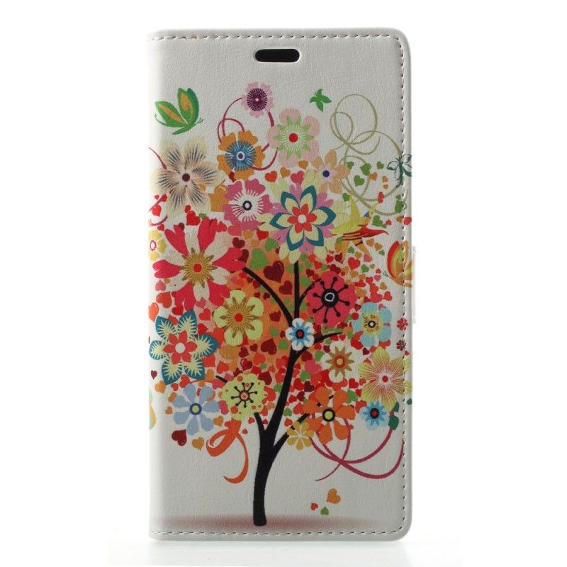 Folio Deksel Samsung Galaxy A6 Grønn Blomstrende Tre