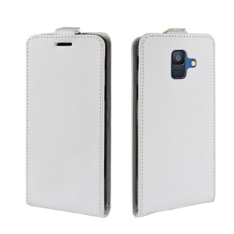 Folio Deksel Samsung Galaxy A6 Svart Sammenleggbar Skinneffekt