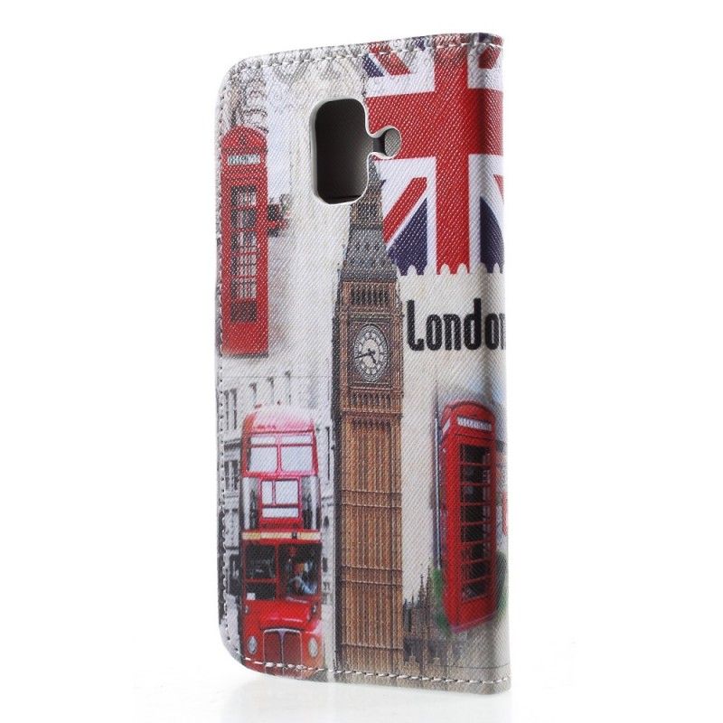Lærdeksel Folio Deksel Samsung Galaxy A6 Liv I London