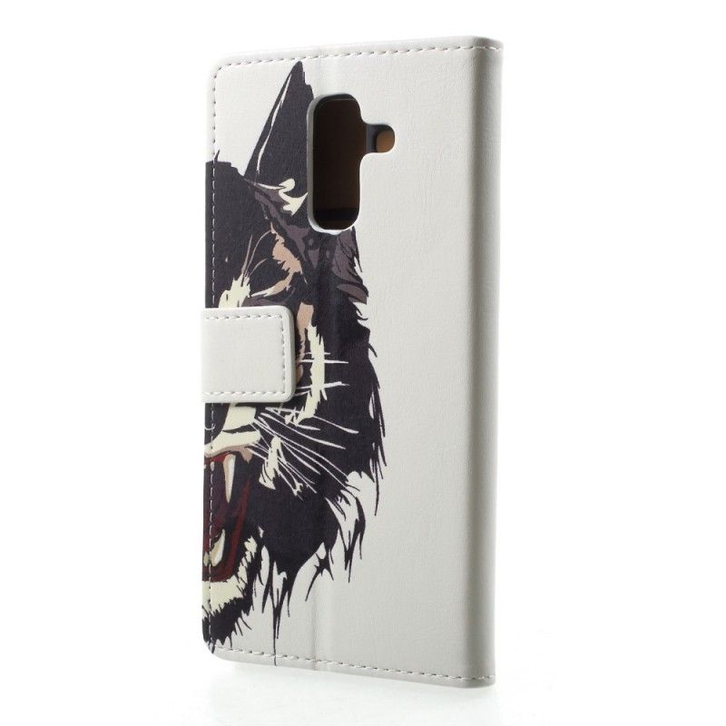 Lærdeksel Folio Deksel Samsung Galaxy A6 Voldsom Tiger