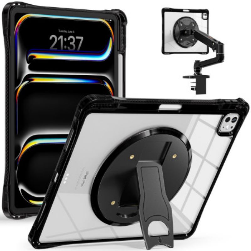 Deksel iPad Pro 13 (2025) Gjennomsiktig Med Stativ