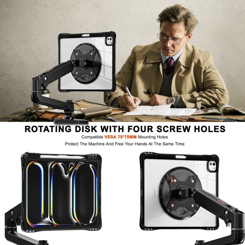 Deksel iPad Pro 13 (2025) Gjennomsiktig Med Stativ