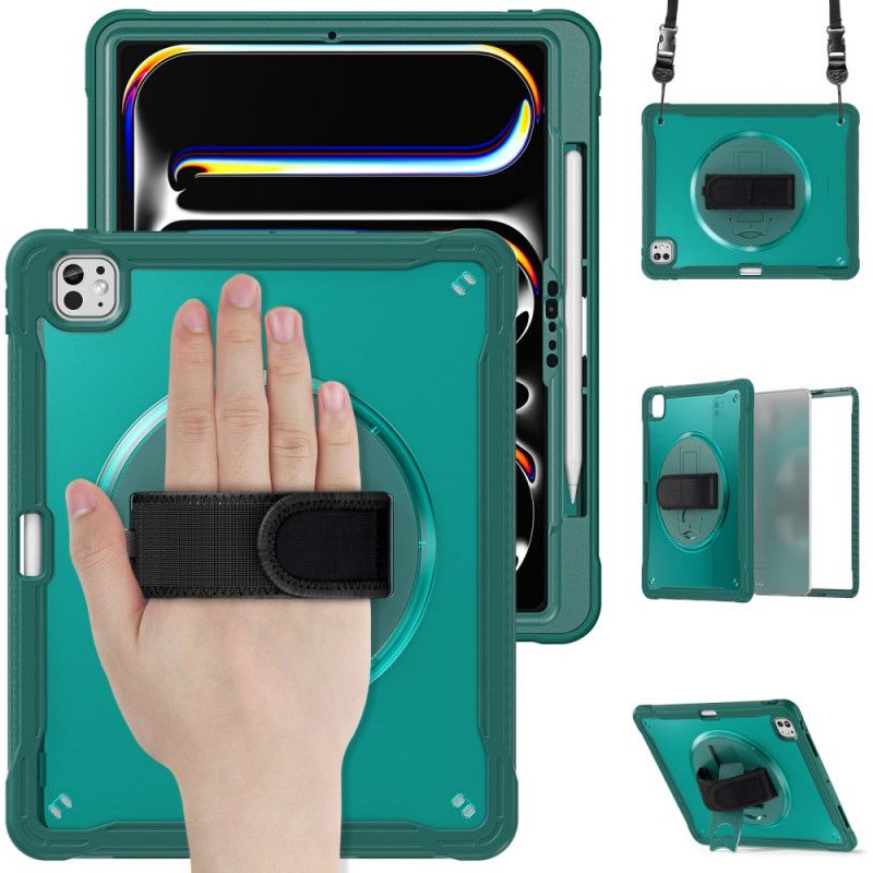 Deksel iPad Pro 13 (2025) Håndstropp Stativ Og Skulderstropp Beskyttelse Deksel