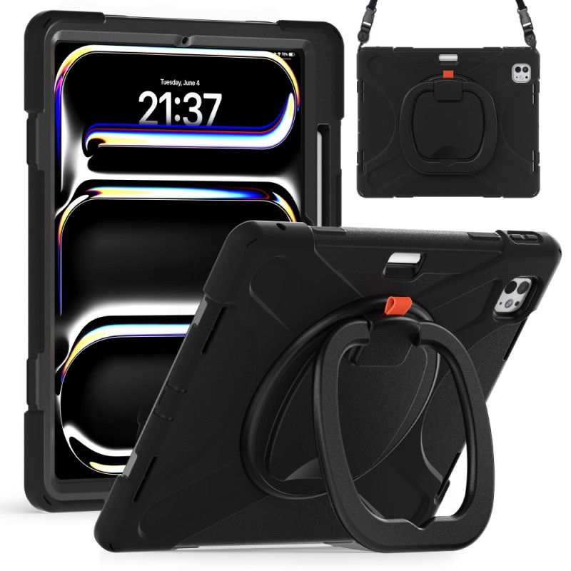 Deksel iPad Pro 13 (2025) Mobildeksel Ringholder Og Justerbar Skulderstropp