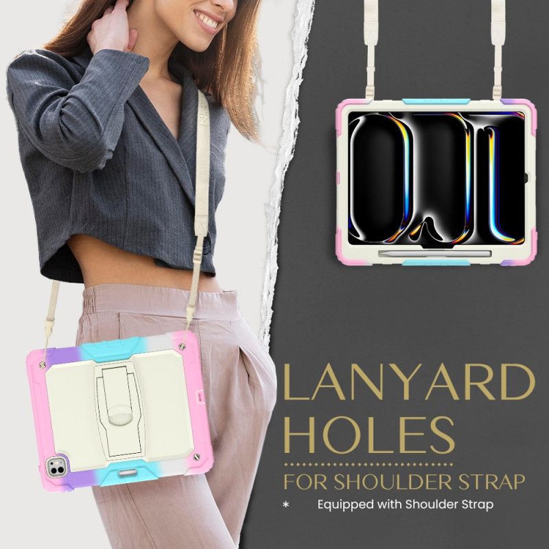 Deksel iPad Pro 13 (2025) Robust Med Pennholder Og Skulderstropp Beskyttelse Deksel