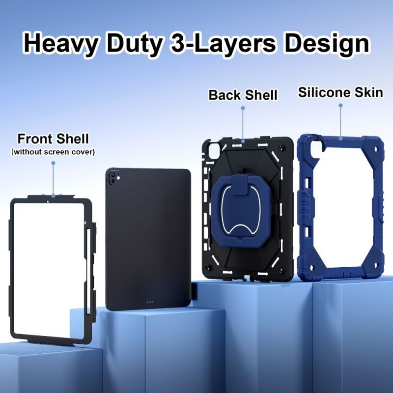 Deksel iPad Pro 13 (2025) Tofarget Stativ Og Skulderstropp