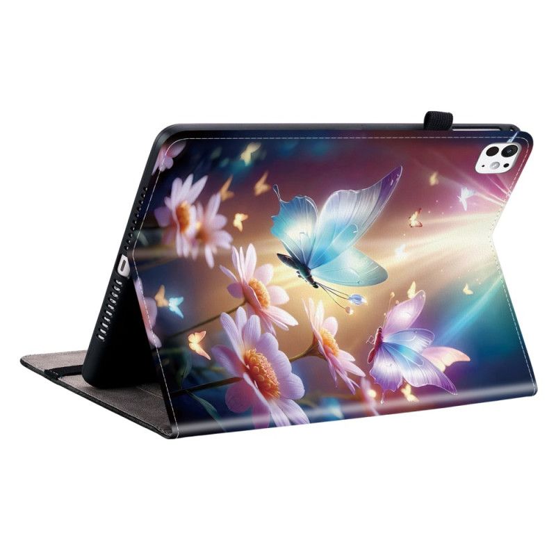 Etui iPad Pro 13 (2025) Glødende Sommerfugler Beskyttelse Deksel