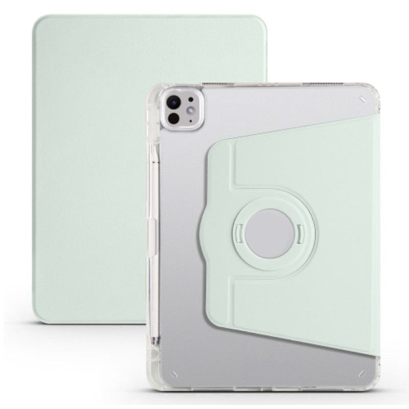 Etui iPad Pro 13 (2025) Roterende Stativ Og Avtakbar Gjennomsiktig Bakside