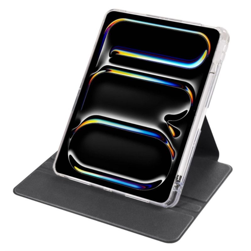 Etui iPad Pro 13 (2025) Roterende Stativ Og Avtakbar Gjennomsiktig Bakside