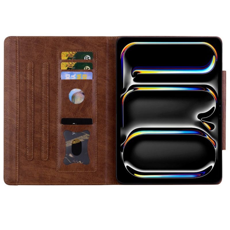 Lærdeksel Folio Deksel iPad Pro 13 (2025) Mobildeksel Magnetisk Lukking Med Kattedesign