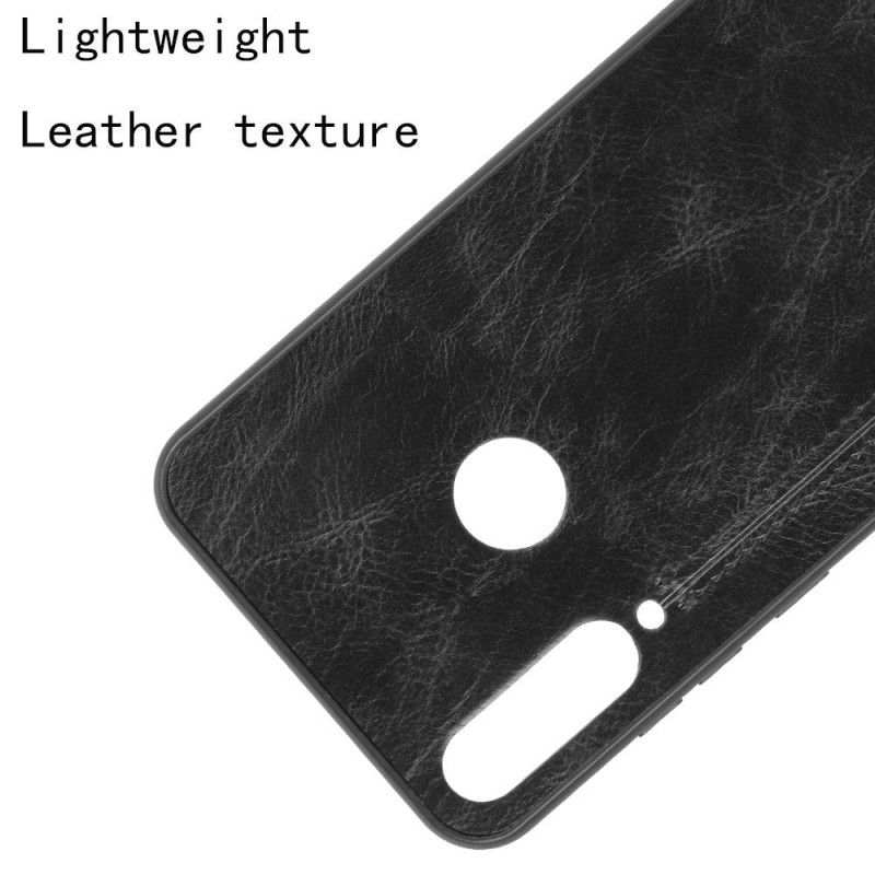 Deksel for Huawei Y6p Svart Sydd Skinneffekt