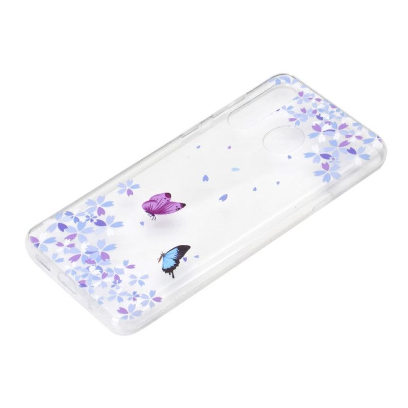 Deksel Huawei Y6p Gjennomsiktige Sommerfugler Og Blomster