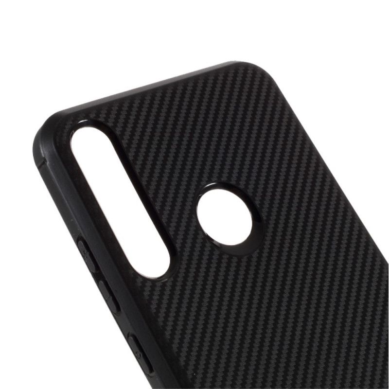 Deksel Huawei Y6p Svart Enkelt Fleksibelt Karbonfiber Beskyttelse