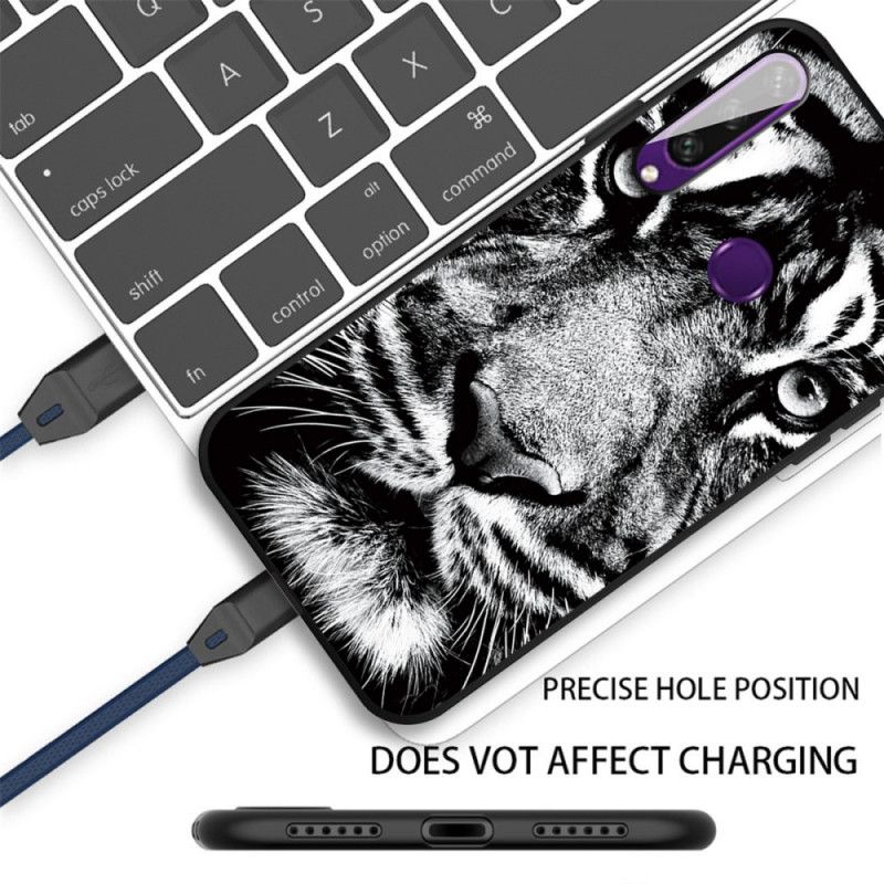 Deksel Huawei Y6p Svart Og Hvit Tiger