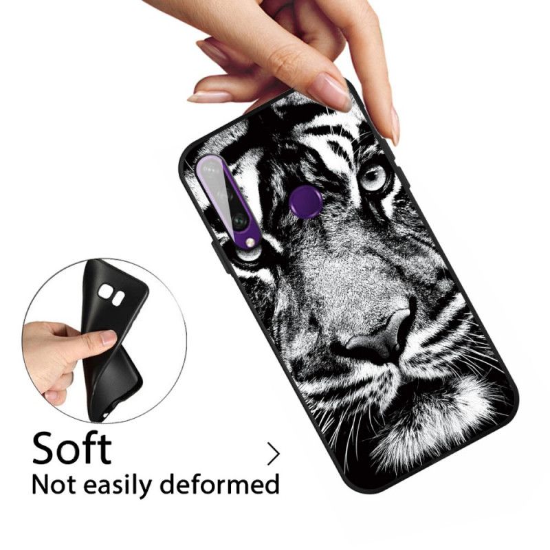 Deksel Huawei Y6p Svart Og Hvit Tiger