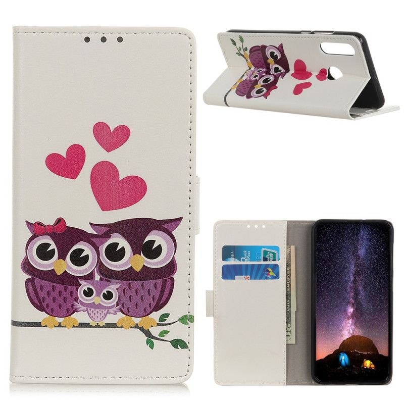 Folio Deksel Huawei Y6p Familie Av Ugler Beskyttelse