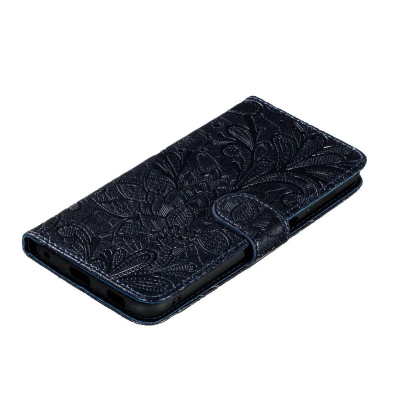 Folio Deksel Huawei Y6p Grå Tribal Thong Blomster Beskyttelse
