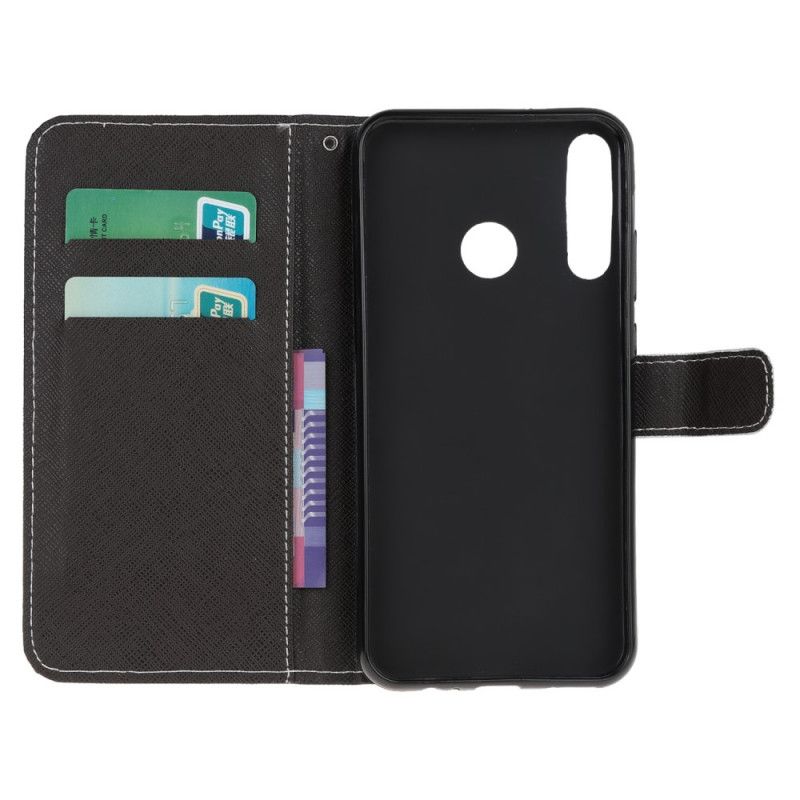 Lærdeksel Folio Deksel Huawei Y6p Leopard Med Tanga