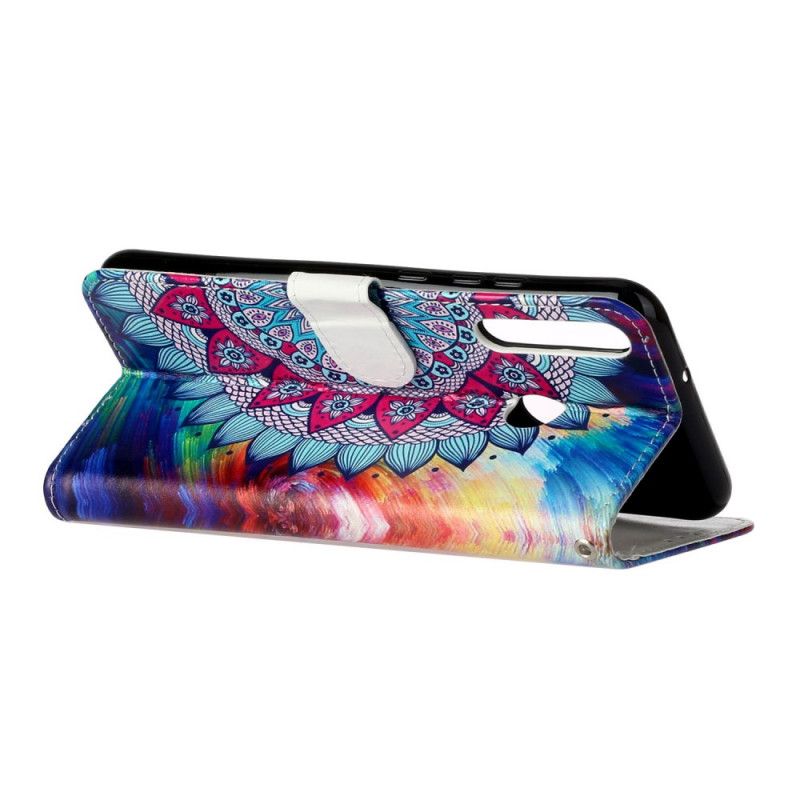 Lærdeksel Folio Deksel Huawei Y6p Mobildeksel Ultra Fargerik Mandala