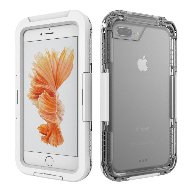 Deksel iPhone 7 Plus / 8 Plus Svart Vanntett Berøringsskjerm