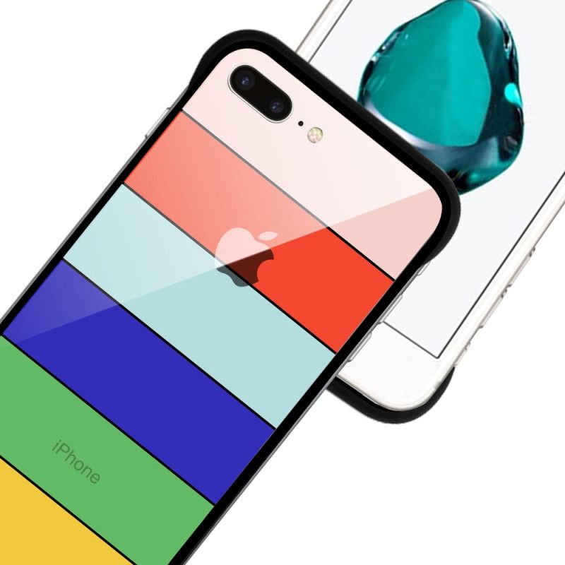 Deksel iPhone 7 Plus / 8 Plus Turkis Nxe Regnbueserie