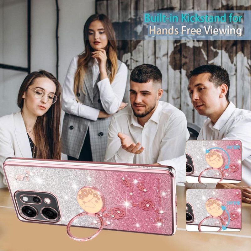 Deksel Til Oppo Reno 14 Pro 5g Ringholder Med Strass