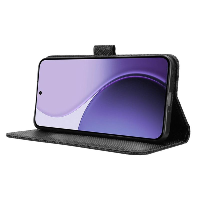 Folio Deksel Oppo Reno 14 Pro 5g Diamanttekstur
