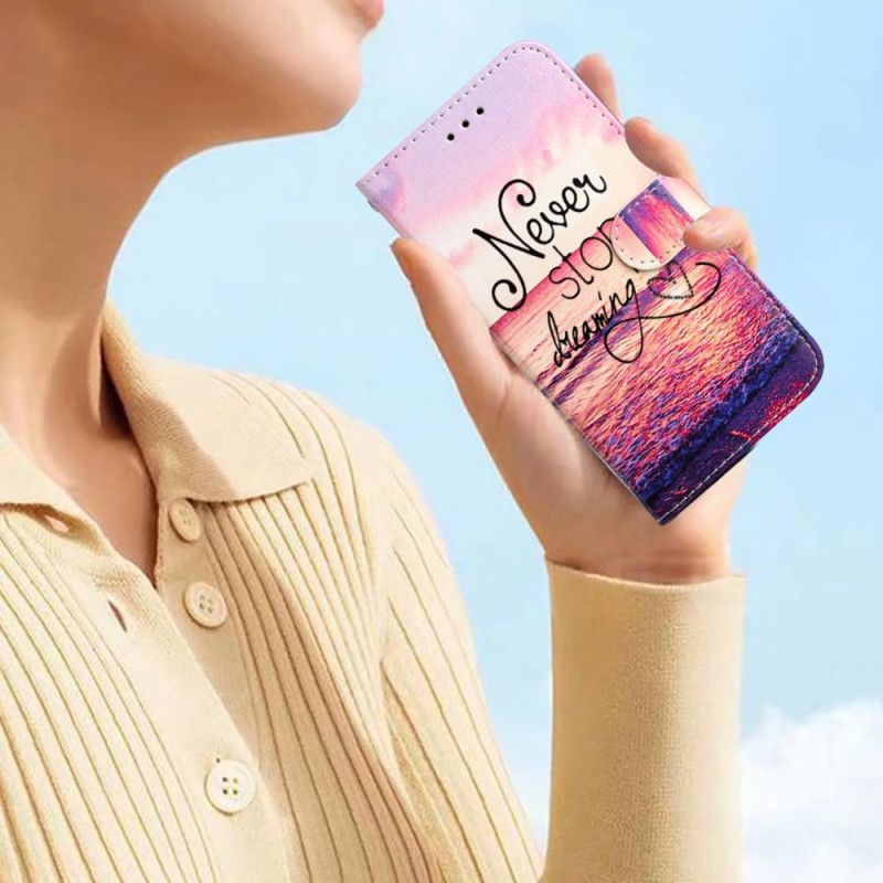 Folio Deksel Oppo Reno 14 Pro 5g Slutt Aldri Å Drømme