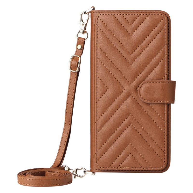 Folio Deksel Oppo Reno 14 Pro 5g Vattert Med Stropp Og Håndleddsstropp Beskyttelse Deksel