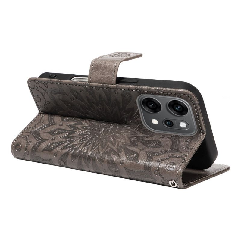 Lærdeksel Folio Deksel Oppo Reno 14 Pro 5g Mobildeksel Mandala