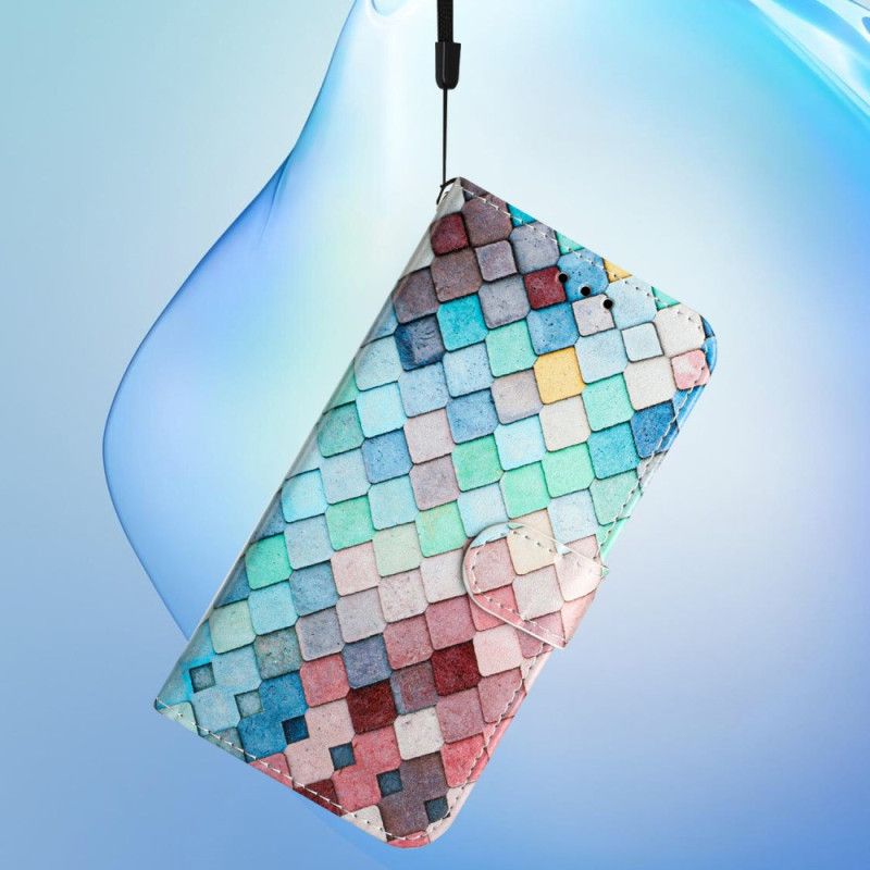 Lærdeksel Folio Deksel Oppo Reno 14 Pro 5g Rutenett