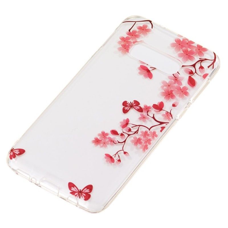 Deksel Samsung Galaxy S10e Gjennomsiktig Blomstrende Tre