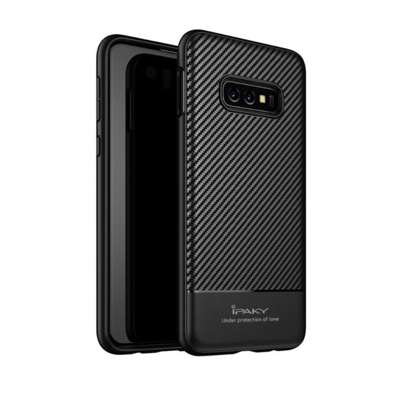 Deksel Samsung Galaxy S10e Svart Ipaky Karbonfiber