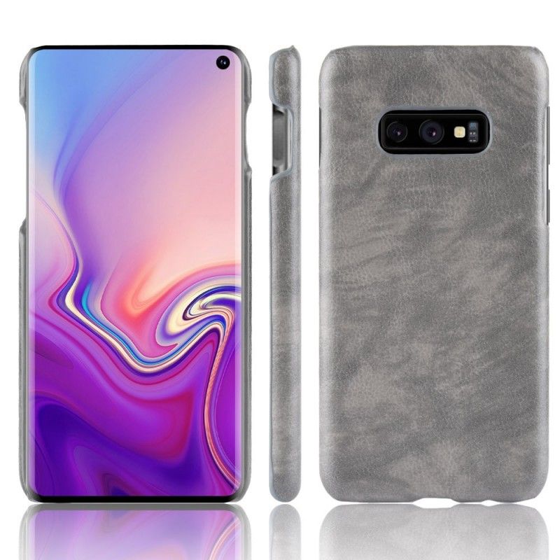 Deksel Samsung Galaxy S10e Svart Litchi-Læreffekt