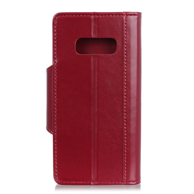 Lærdeksel Folio Deksel Samsung Galaxy S10e Mobildeksel Faux Skinn Eleganse Nedleggelse