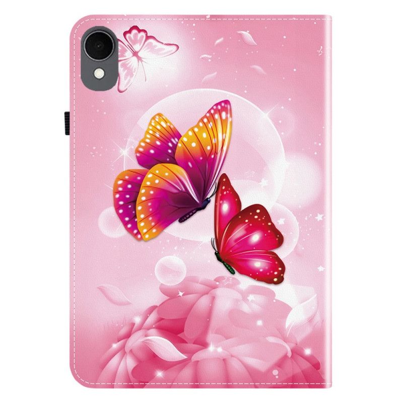 Case Etui Samsung Galaxy Tab S11 Mobildeksel Rosa Sommerfugler