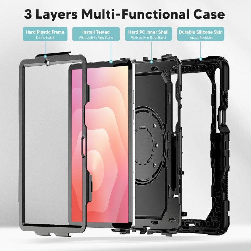 Deksel Samsung Galaxy Tab S11 Ultraslitesterk Med Ring Beskyttelse Deksel