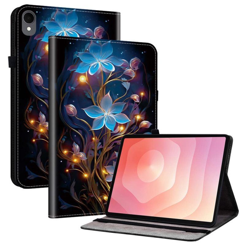 Etui Samsung Galaxy Tab S11 Blå Blomster Beskyttelse Deksel