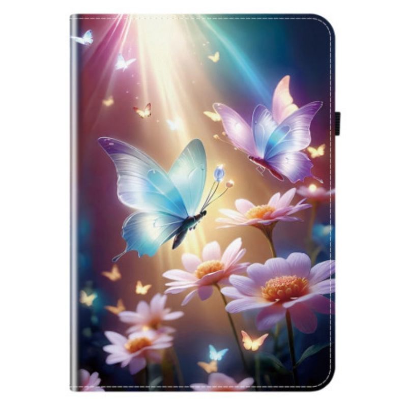 Etui Samsung Galaxy Tab S11 Sommerfugler I Lys Beskyttelse Deksel